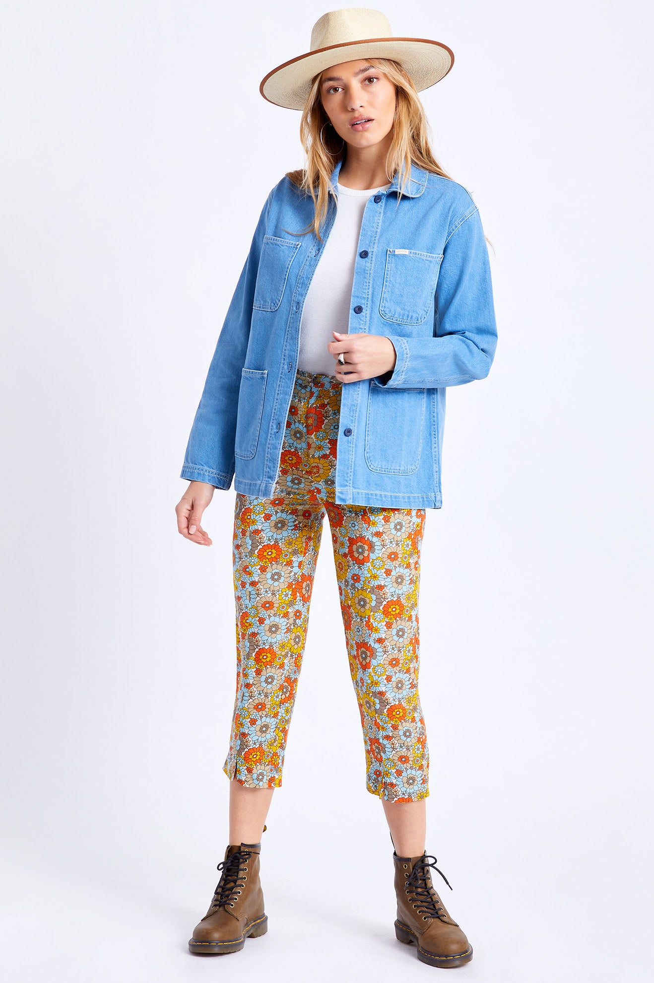 Detroit Round Collar Chore Coat - 70s Blue - Image 4