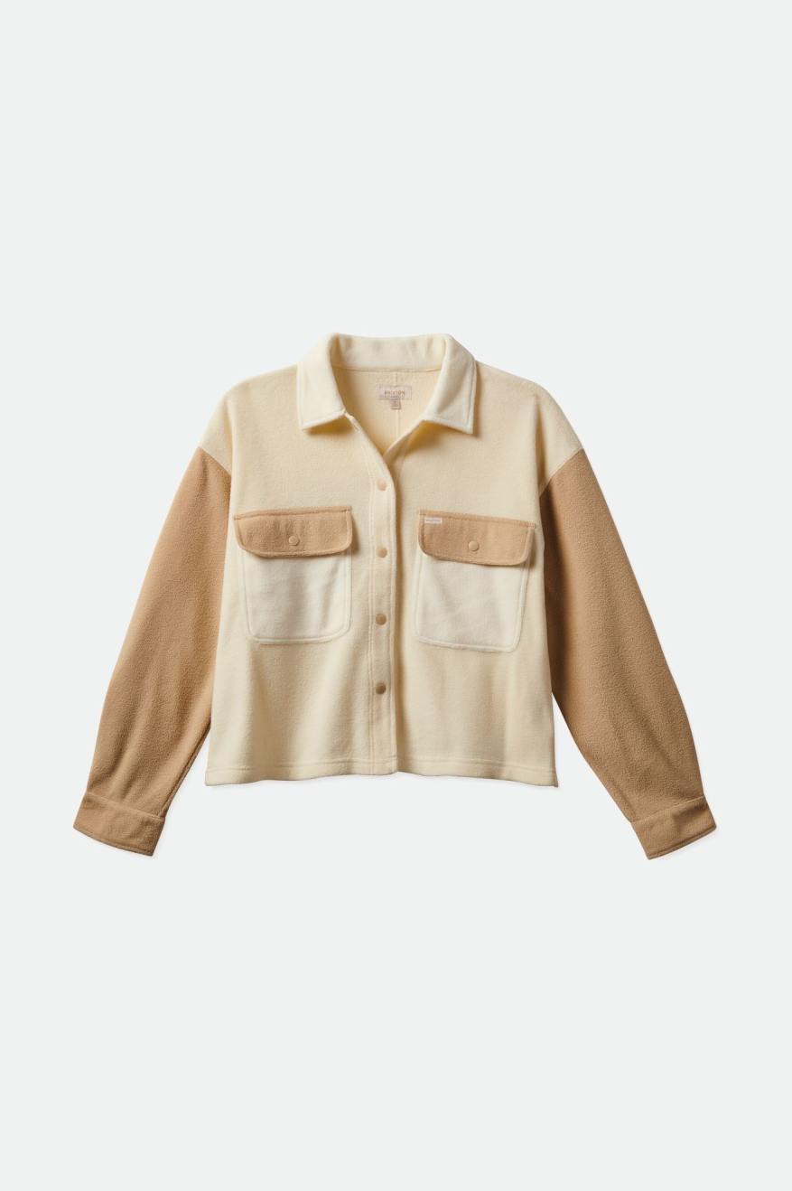 Bowery Women's L/S Arctic Stretch Fleece - Dove/Vanilla - Image 2